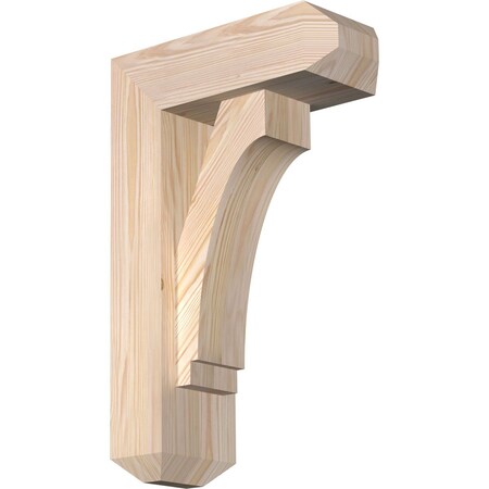 Imperial Craftsman Smooth Bracket W/ Offset Brace, Douglas Fir, 5 1/2W X 14D X 22H